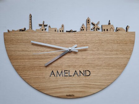 Wandklok skyline Ameland &copy;