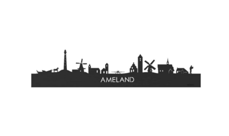 Ameland skyline houten magneten en houten onderzetters