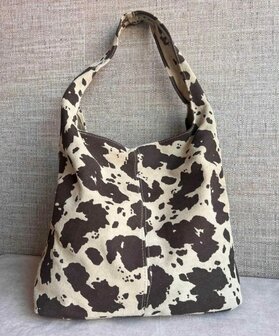 Klassieke shopper van su&egrave;deleder