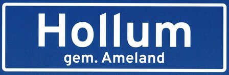 Plaatsnaamborden: Ameland, Hollum, Ballum, Nes, Buren of Ameland vintage.