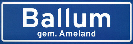 Plaatsnaamborden: Ameland, Hollum, Ballum, Nes, Buren of Ameland vintage.