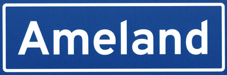 Plaatsnaamborden: Ameland, Hollum, Ballum, Nes, Buren of Ameland vintage.