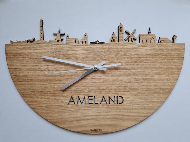 Wandklok skyline Ameland ©