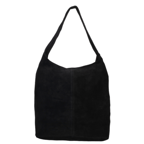 Klassieke shopper van suèdeleder