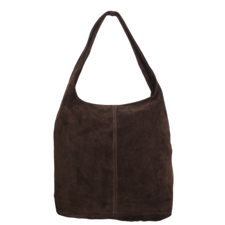 Klassieke shopper van suèdeleder