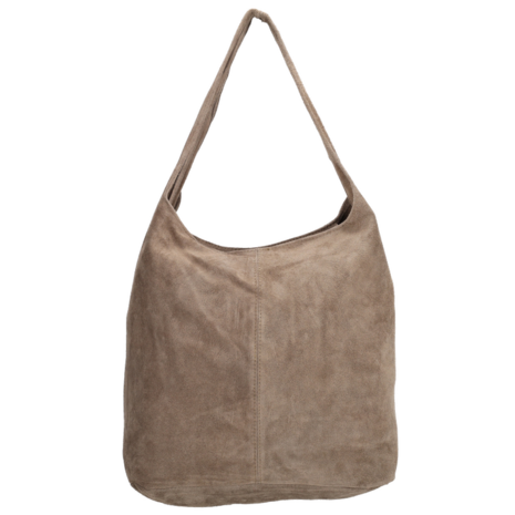 Klassieke shopper van suèdeleder