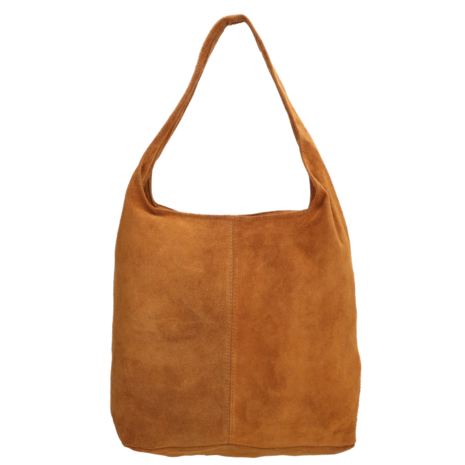 Klassieke shopper van suèdeleder