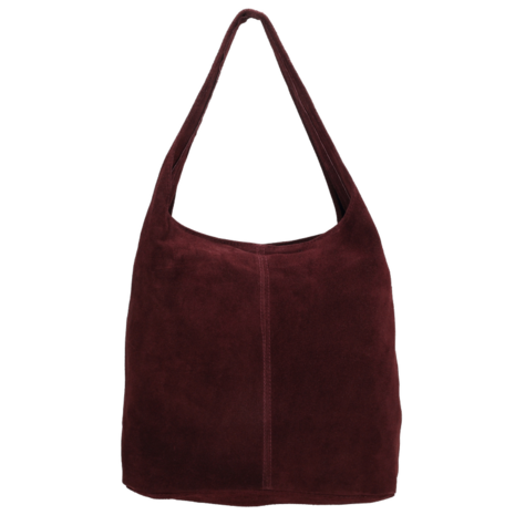 Klassieke shopper van suèdeleder